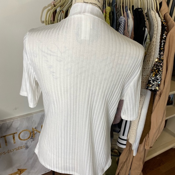 White sheer turtleneck - Picture 2 of 3